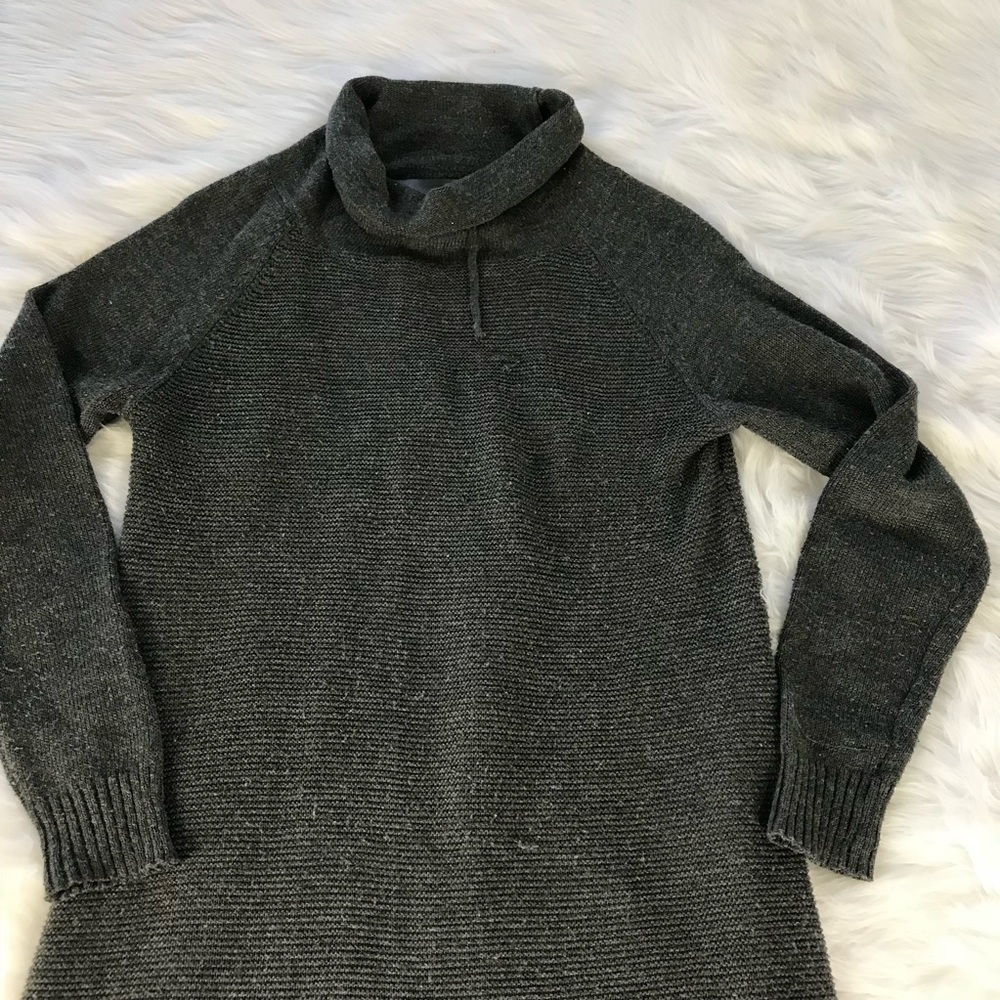 Paper crane gray cowl knit Large sweater - Picture 1 of 6